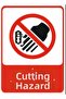 Cutting Hazard Decoya Printing – 3 mm Forex Warning Sign 25 cm × 35cm