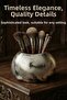 Makeup Organizer, Makeup Brush Holder, Makeup Brush Holder, Antique Silver Finish, Model 22 - 7