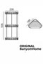 Chrome Stainless Brass 18X18Cm' Luxury Shampoo Holder Bathroom Shelf - 3