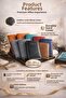 Navy Blue Premium Leather Look Agenda 14X20 cm – Hard Cover Executive Planner with 7 Color Options - 3