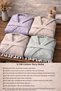 100% Cotton Woven Hooded Unisex Peshtemal Pique Bathrobe with Pockets Ultra Soft (M/L/Xl) Size - 2