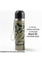300 ml Steel Camouflage Thermos 25 cm Black Lid with Strap and Drawstring Portable Flask – Hot & Cold Drink