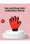 Anti-shedding glove for pets - with soft silicone tips for massaging and cleaning