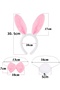 Rabbit Costume Set Crown Bow Tie Tail Pink Color