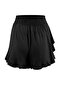 Black Woven Mini Beach Shorts Skirt Tbess26Sr00009 - 6