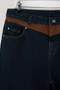 Koyu Mavi Yüksek Bel Süet Detaylı Straight/Wide Leg Comofrt/Orta Esnek Jeans TBBSS26CJ00033 - 6