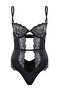 Siyah Saten Fitted Gümüş Renk Detaylı Cut Out Body THMSS26BD00007 - 3