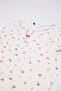 Beyaz-Pembe Çiçek Desenli Kurdeleli Kaşkorse Büyük Beden Pijama Takımı TBBSS26AI00020 - 8