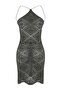 Haki Örme Mini Halter Yaka Transparan Plaj Elbisesi TBESS26EL00046 - 5