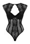 Siyah Tül/Dantel Kaplı Fitted Body THMSS26BD00008 - 5