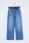 Açık Mavi More Sustainable Kemerli Yüksek Bel Uzun Boy Az Esnek Wide Leg Jeans TWOSS26JE00152