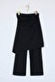 Limited Edition Siyah Etek Kapamalı Wide Leg/Geniş Paça Kumaş Pantolon TWOSS26PL00062 - 5