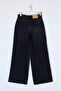 Premium Siyah More Sustainable DÖKÜMLÜ Yüksek Bel %100 Pamuk Wide Leg Jeans TWOSS26JE00136 - 12