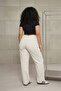 Ecru High Waist Wide Leg Comfort/Medium Stretch Thin Summer Plus Size Jeans Tbbss26Cj00002 - 3