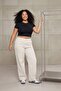 Ecru High Waist Wide Leg Comfort/Medium Stretch Thin Summer Plus Size Jeans Tbbss26Cj00002 - 2