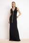 Siyah A-Kesim/Çan Form Maxi Örme Abiye & Mezuniyet Elbisesi TPRSS26AE00040 - 2