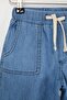 Blue Girls' Elastic Waist Plain Denim Shorts & Bermuda Tkdss26Sr00010 - 3