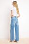 Mavi DÖKÜMLÜ Düğme Detaylı %100 Pamuk Yüksek Bel Wide Leg Jeans TWOSS26JE00081 - 4