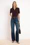 Koyu Mavi More Sustainable YUMUŞACIK Tencel Karışımlı Yüksek Bel Wide Leg Jeans TWOSS26JE00137 - 2