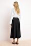 Black Flared Maxi Stretchy Midi Knit Skirt TWOSS24ET00156 - 4