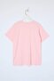 Pembe Slogan Baskılı Relaxed %100 Pamuk Örme Büyük Beden T-shirt TBBSS24BF00036 - 6