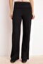 Siyah Ince Ekstra Yüksek Bel Wide Leg/Geniş Kesim Pantolon TWOAW25PL00026 - 3