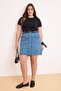 Mavi More Sustainable Yanları Lastikli %100 Pamuk Non-Stretch Denim Etek TBBSS26AZ00018