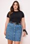 Mavi More Sustainable Yanları Lastikli %100 Pamuk Non-Stretch Denim Etek TBBSS26AZ00018 - 2