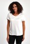 V-Neck T-Shirt with Fold-Up Sleeves - 5