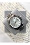 Round Inside White Silver Steel Men's Wristwatch - 2