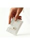 Women's Snap Fastener Shiny Crocodile Patterned Faux Leather Card Holder 7X11Cm