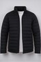 Men's Black Quilted Lined Double Pocket Puffer Jacket