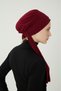 Tie-On Burgundy Ready-To-Wear Turban Hijab Cap Suitable for Medical Use - 5