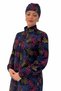 Zippered Digital Printed Tie-Waist Hijab Swimsuit with Bonnet Gift - Colorful - 3