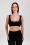 Women's Cotton Bamboo Lace Padded Comfortable Half Tank Top Large Size Thick Strap Bra - 6