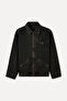 Men's Anthracite Zippered Jean Jacket with Pocket Detail - 6