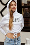 Women's Relaxed Cotton Whatever Printed Sweatshirt White - 3