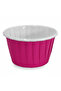 Muffin/Cupcake Mold/Cake Container Capsule, Oven Safe, Airfryer Compatible, Dark Pink 50's