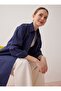 Poplin Fabric Pocket Detailed Long Back Shirt - Navy Blue - - 2