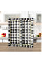 Glass Coffee Table Presentation Tray Set of 2 Mackenzie Black and White Checkered 30 X 15 cm - 2
