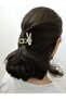 Stylish and tight metal latch buckle with stones - 4 cm - 2