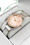 Steel Cord & Case Women Wrist Watch, 3Atm Water Resistant Silver-Rose Sdfer172 - 5