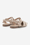 Women's Genuine Leather Ankle-Strap Buckled Closed-Toe Everyday Sandals Yenzar Beige Suede - 7