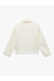 Classic Collared Snap-Button Pocketed Oversized Quilted Jacket - 3