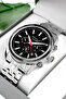 Function Men's Wristwatch Steel Cord Silver-Black Bracelet Gift 3Atm Sdfer170 - 5
