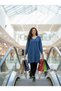 Soft Textured Double Pocket V-Neck Knitwear Tunic Dress - 4
