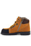 Genuine Leather Yellow Brown Lace up Zippered Children's Boots - 5