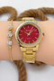 Women's Wristwatch - Stylish Steel Band and Case, Original and Guaranteed Gold-Red Sdfer147 - 2