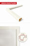 إطار ملصق بإطار خشبي أبيض مقاس 35 × 50 سم، إطار فارغ، WHITE-FRAME-35X50 - 5