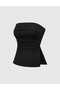 بلوزة نسائية بدون حمالات مع تفاصيل مشقوقة وتفاصيل مطوية